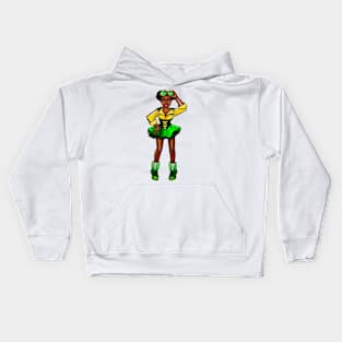 Jamaican black girls and women. Reggae Rasta Jamaica black girls Anime girl in Jamaican national Flag colours colors Kids Hoodie